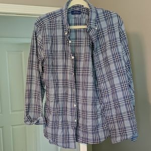 Plaid Blue Sport Shirt